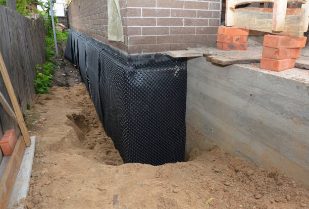 SJ Waterproofing Pros technician performing targeted Wet Basement Repair assessment in Arrington, TN